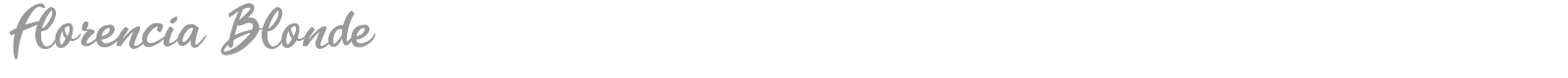 Florencia Blonde font preview